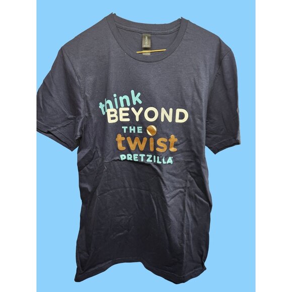 Gildan Other - Gildan Softstyle "Think Beyond The Twist Pretzilla" Graphic T-Shirt Size S Navy